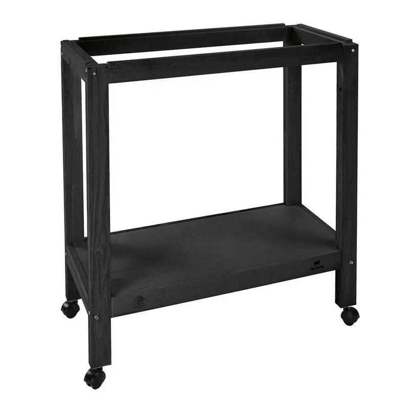 Ferplast Bird cage supports Ferplast SUMET 65 WOOD wooden support with wheels, 66.5 x 34 x 70 cm - Image 1
