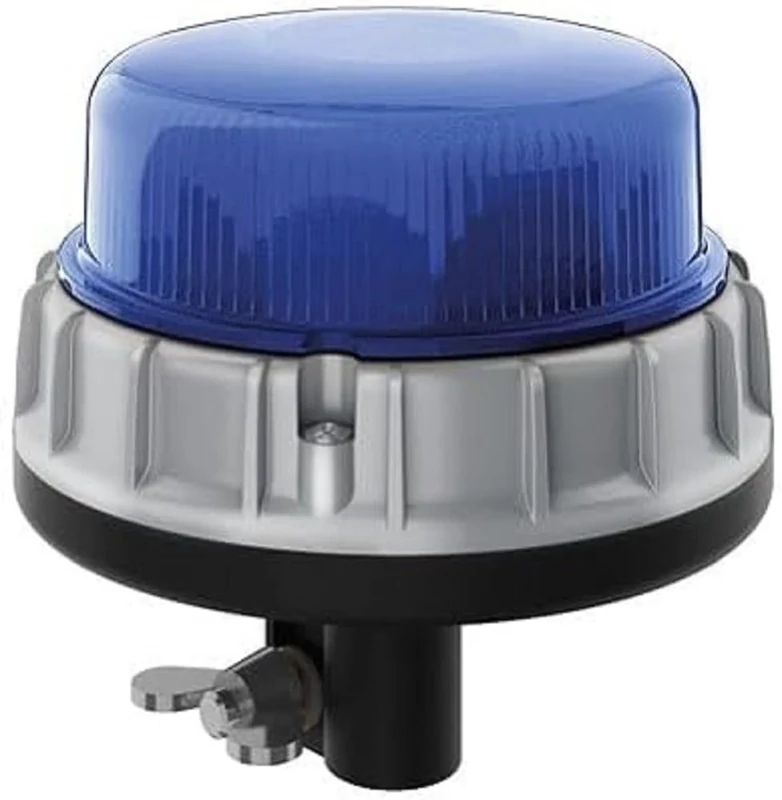 HELLA 2XD 011 557-211 LED-Strobe-type Beacon - K-LED 2.0 R - 12/24V - Blue - Pipe-neck