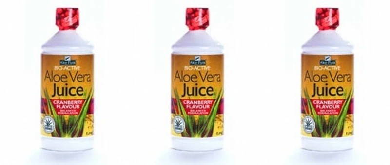 (3 PACK) - Aloe Pura - Aloe Vera Juice Cranberry | 1000ml | 3 PACK BUNDLE