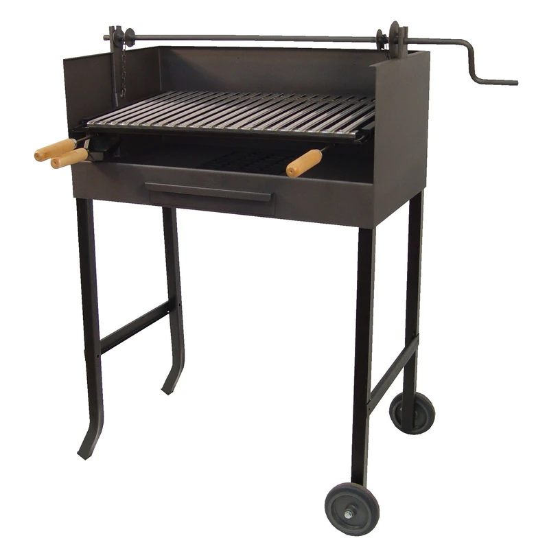 Imex The Fox 71535 – Barbecue with Lift and Grill Stainless Steel, 50 x 40 x 100 cm, Black