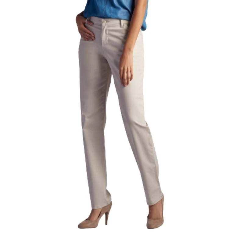 Lee Womens Relaxed Fit All Day Straight Leg Pant - Off-White - 10 Short