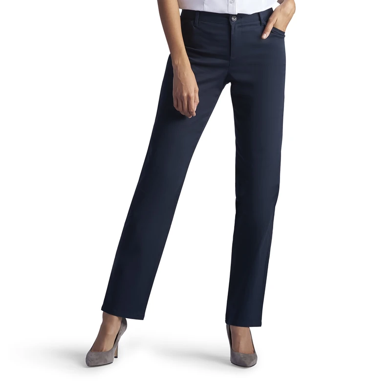 Lee Women’s Relaxed Fit All Day Straight Leg Pant, Imperial Blue, 4 US