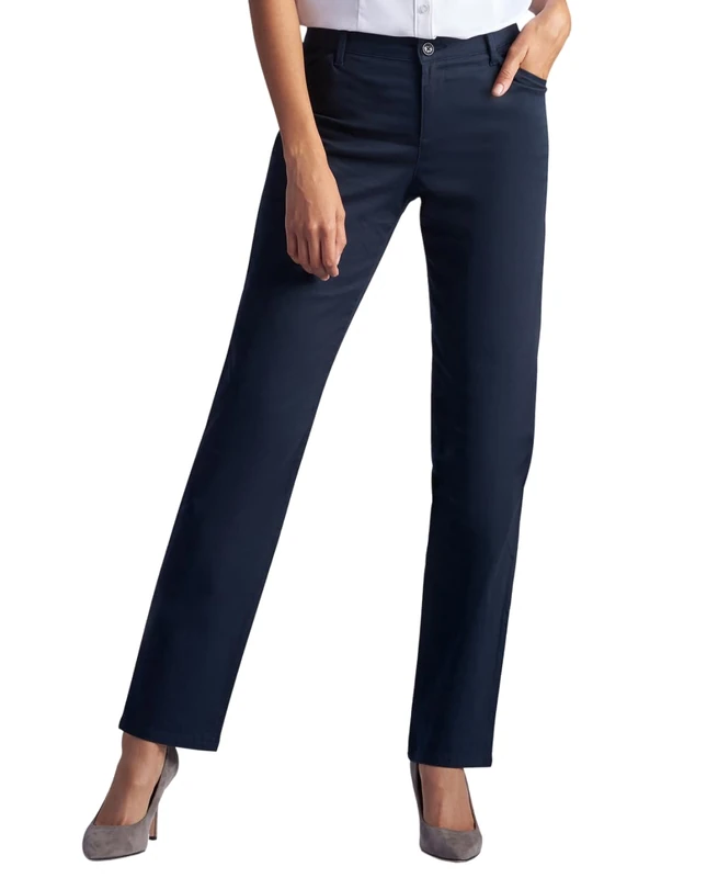 Lee Women’s Relaxed Fit All Day Straight Leg Pant, Imperial Blue, 14 Short