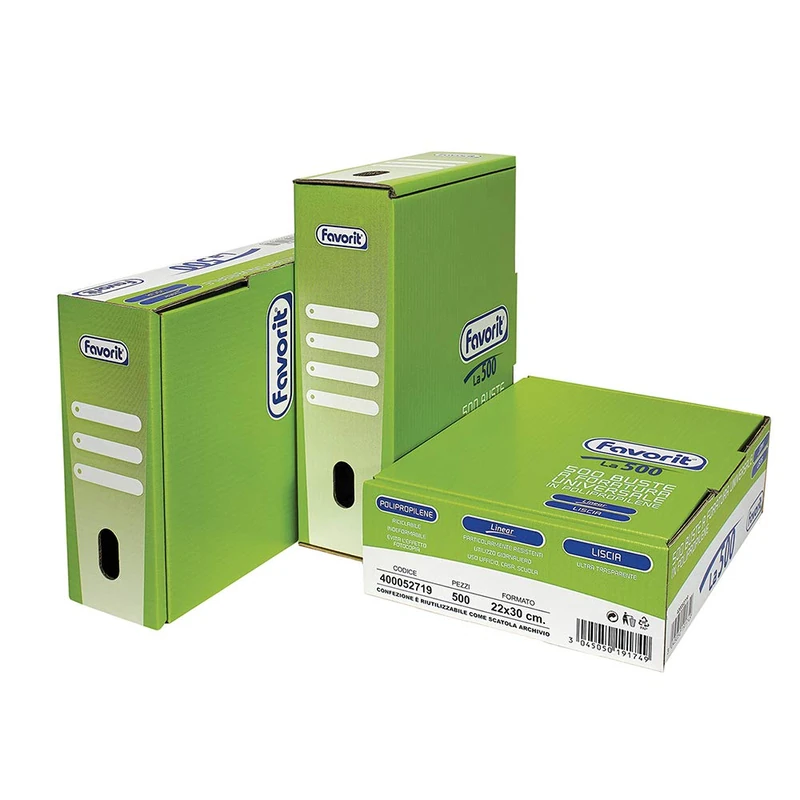 Favorit 400052719 Crystal-Clear Plastic Pockets Envelopes Smooth