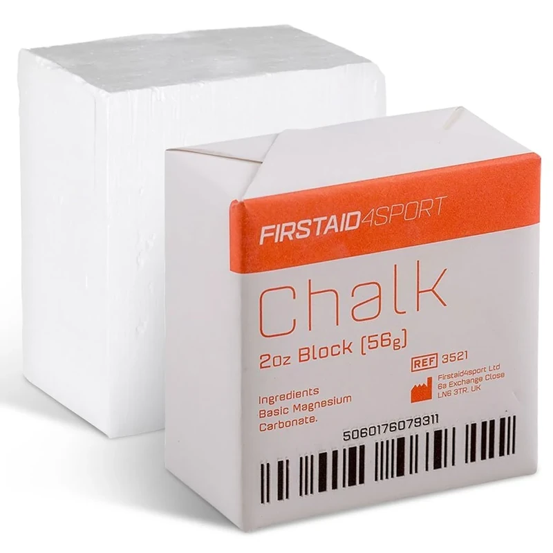 Firstaid4sport 2oz White Chalk Block - Grip for Climbing