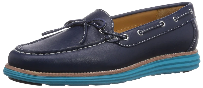 chung shi Women's Sensomo IV Loafer, Navy/Türkis, 38.5 EU