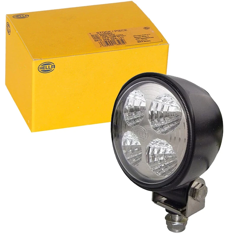 HELLA 1G0 996 376-001 LED-Worklight - Modul 70 Gen. III - 12/24V - 800lm - mounting/Bolted - Vertical/Swivelling Mounting Bracket - Long-range illumination - Cable: 2000mm - Plug: open cable ends