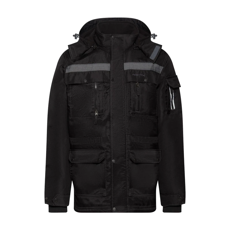 ARCTIX Men's Performance Tundra Jacket with Added Reflective Visibility Athletic-Insulated, Black, XL