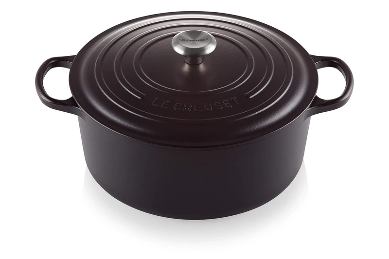 Le Creuset Signature Enamelled Cast Iron Round Casserole Dish With Lid, 30 cm, 8.1 Litres, Matte Black, 21177300000430