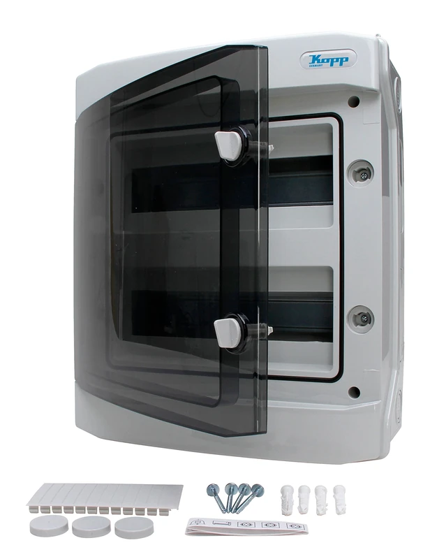 Kopp 353812048 AP-FR distribution box with door, IP65 for 24 poles, 2 rows