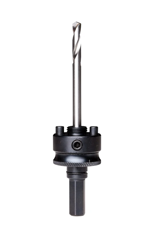 Starrett XA2-1 Hole Saws Arbor - Quick Hitch SDS-PLUS Shank 11mm (7/16”) Hex Arbor For 32-210mm Holesaw with Carbide Tipped Pilot Drill - Quick Change Mandrel