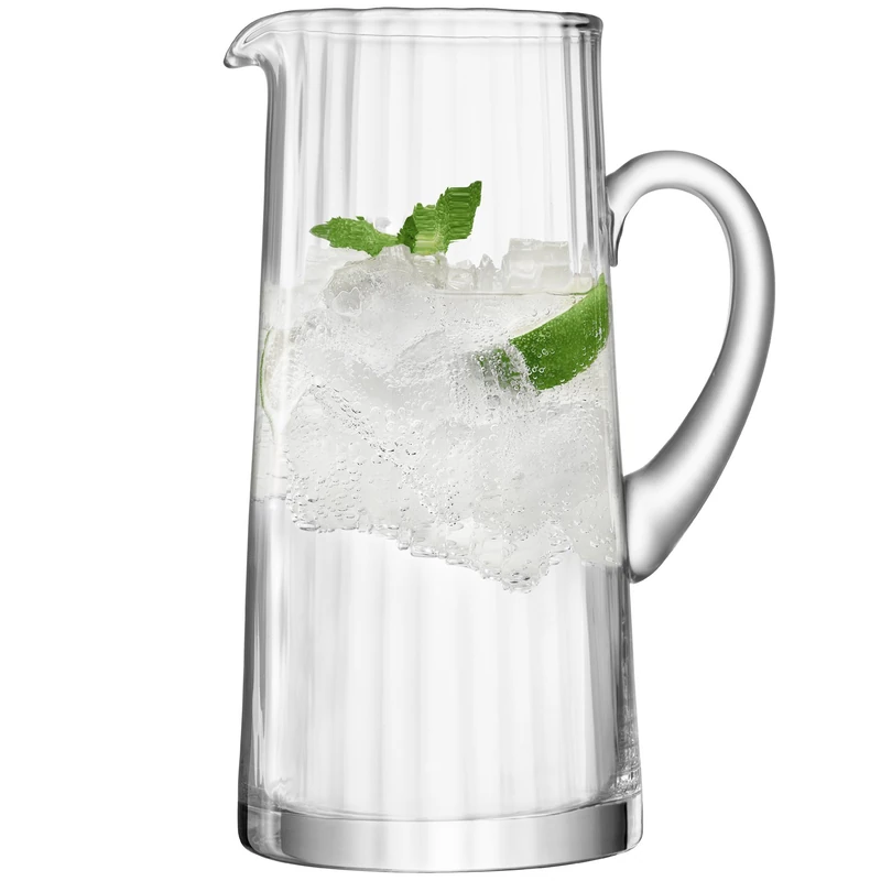 LSA International Aurelia Jug 1.9L Clear Optic| 1 Unit | Mouthblown & Handmade Glass | AU14