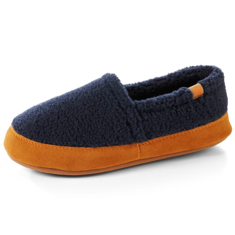 Acorn Women's Moc Slipper, Navy Popcorn, Medium