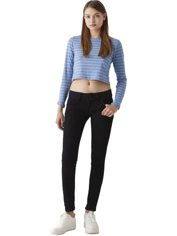 LTB Jeans Women's 10095065 Slim Slim Jeans - Black - 29W x 36L