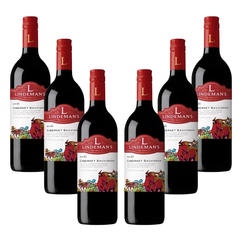 Lindeman's Cabernet Sauvignon Red Wine Case from South Eastern Australia (6 x 75 cl Bottles)