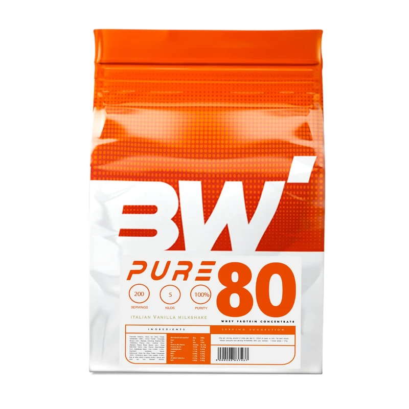 Bodybuilding Warehouse Pure Whey 80 - Italian Vanilla Milkshake (5kg)