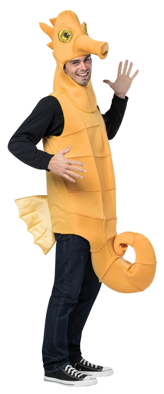Rasta Imposta GC6704 Seahorse animal Adult Costumes, Brown/Orange, One Size
