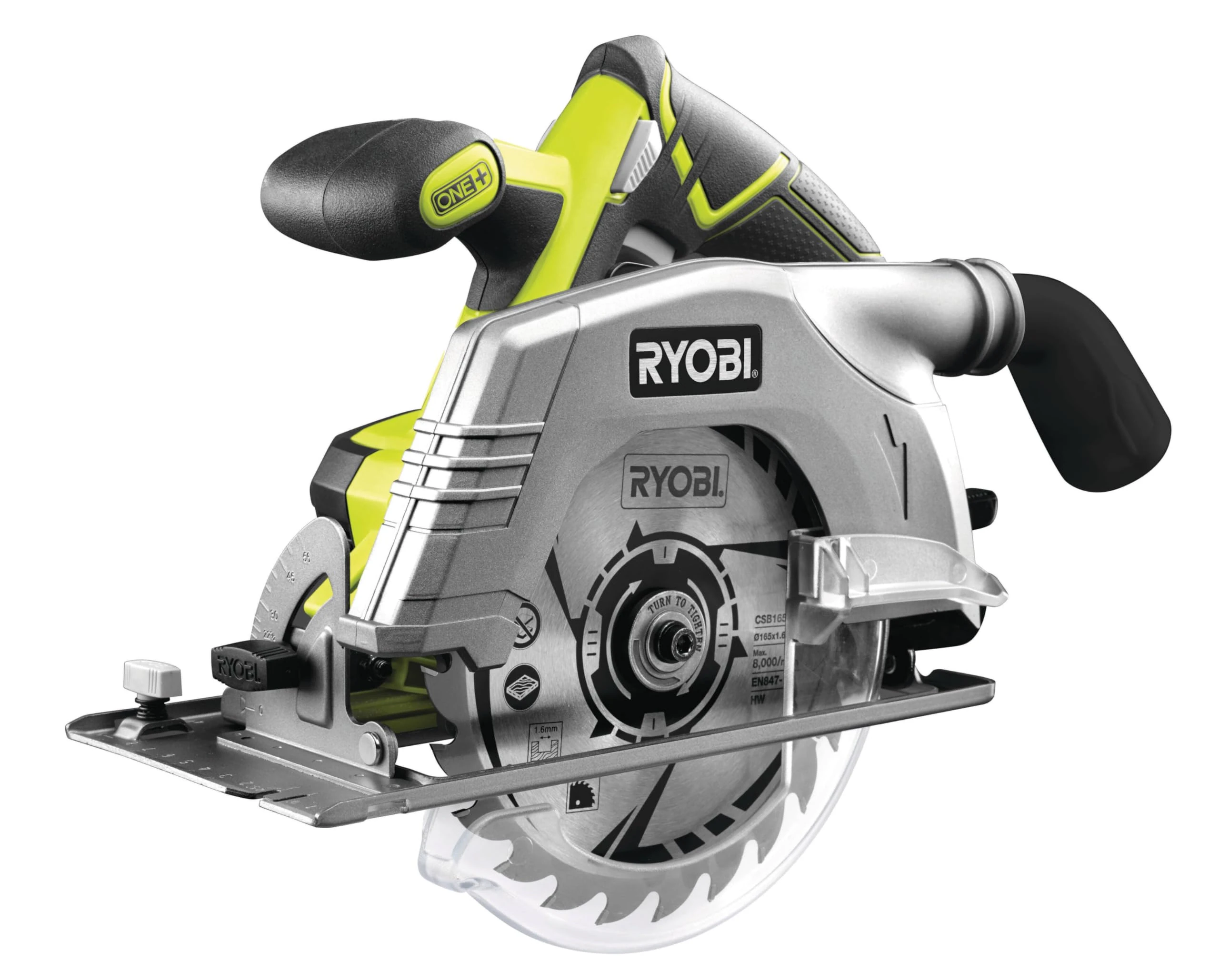 Ryobi R18CS-0 ONEPlus 18 V Cordless Circular Saw, Green, 165 mm (Body Only)