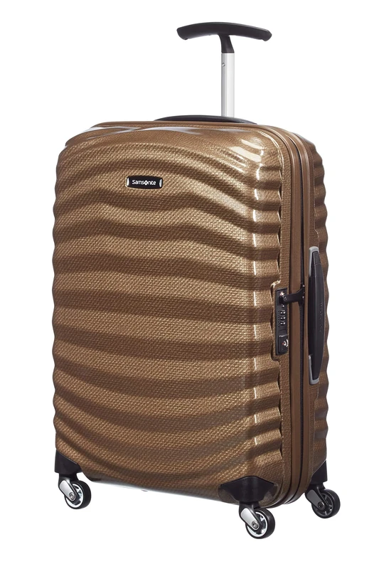 Samsonite Lite -Shock - Spinner S Suitcase, 55 cm, 36 l, Brown (Sand)