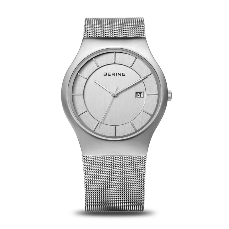 BERING Men Analog Quartz Classic Collection Watch with stainless steel Strap and Sapphire Crystal 11938-000