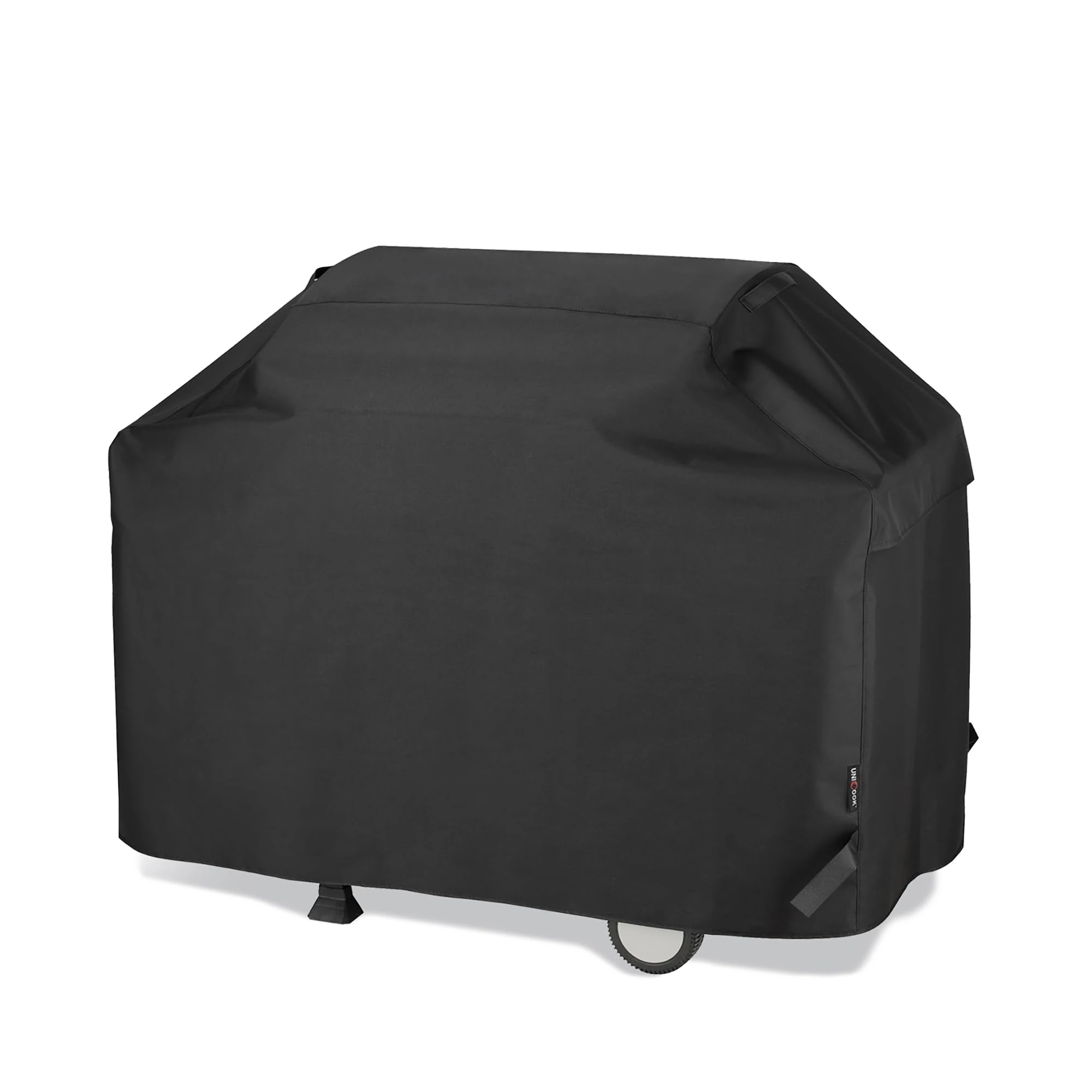 Unicook BBQ Cover 65 Inch, Heavy Duty Waterproof Outdoor Gas Grill Barbecue Cover, Special Fade and UV Resistant, Compatible for Weber Char Broil Outback Barbecues, Black (165 x 61 x 112CM)