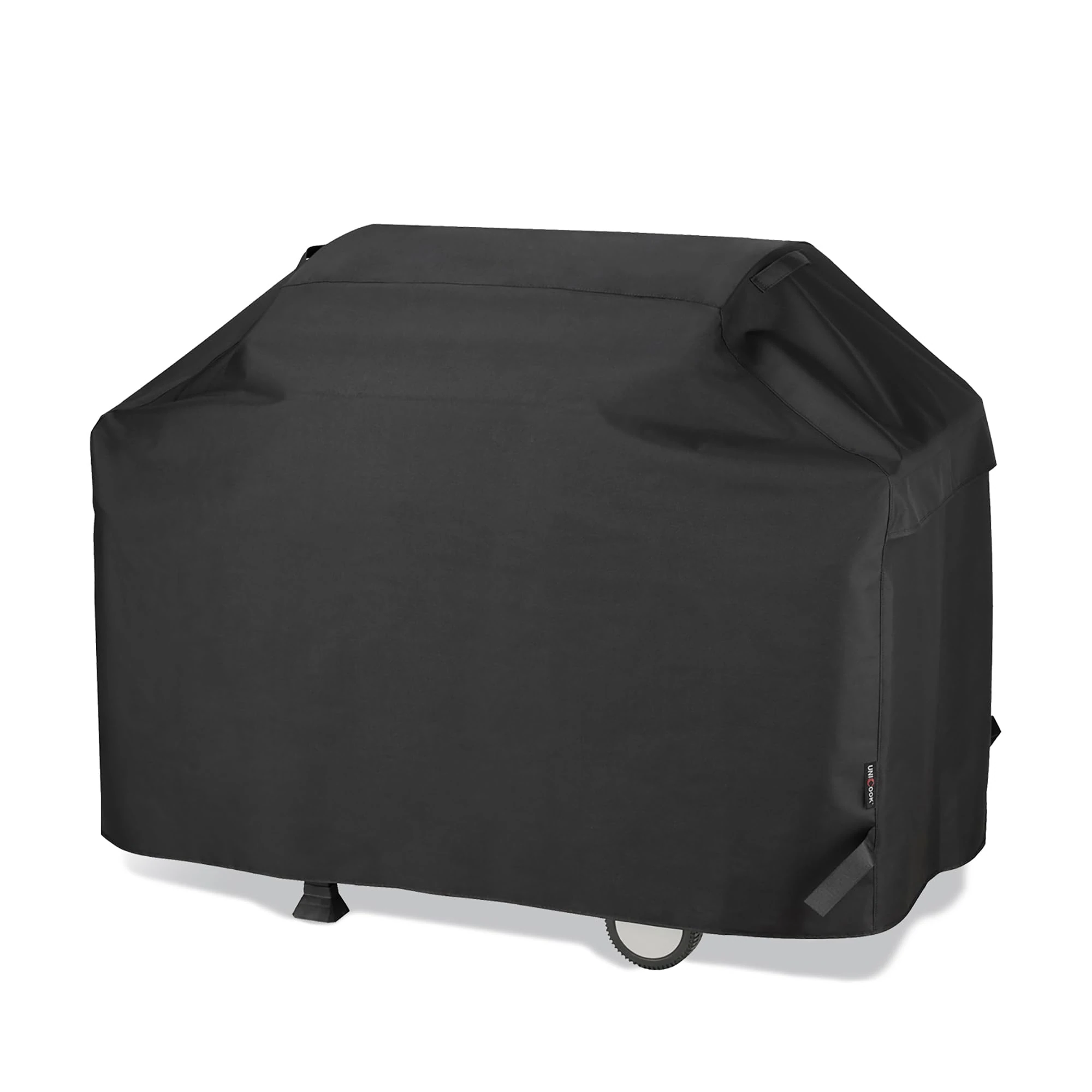Unicook BBQ Cover 70 Inch, Heavy Duty Waterproof Outdoor Gas Grill Barbecue Cover, Special Fade and UV Resistant, Compatible for Weber Char Broil Outback Barbecues, Black (178 x 61 x 112 CM)