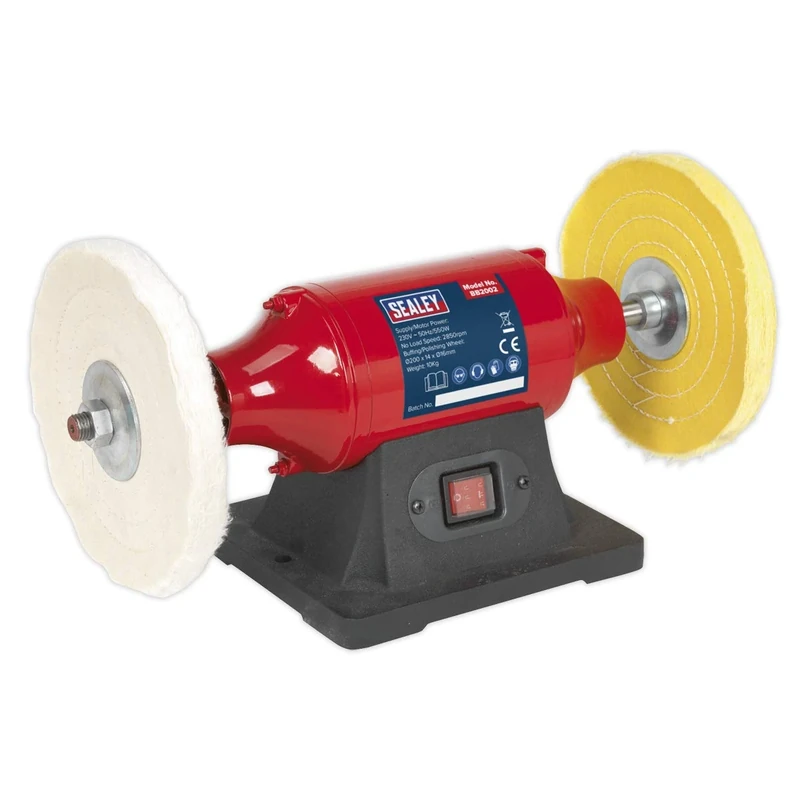 Sealey Bb2002 Bench Mounting Buffer/Polisher 200Mm 550W/230V - Image 1