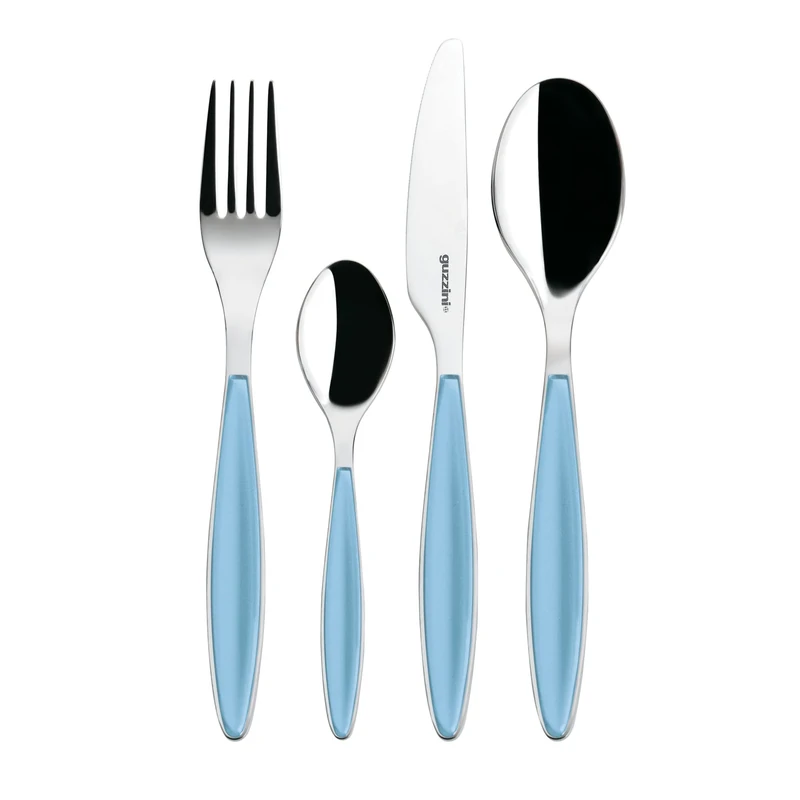 Guzzini Feeling Cutlery Set Sea Blue 15.8x7.5x25.5 cm