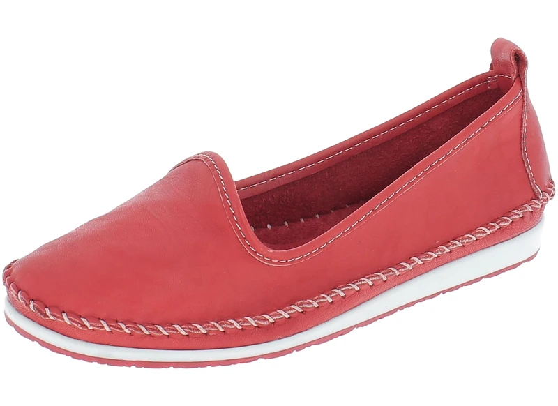 Andrea Conti Women's 0027449 Loafers, red, 6 UK