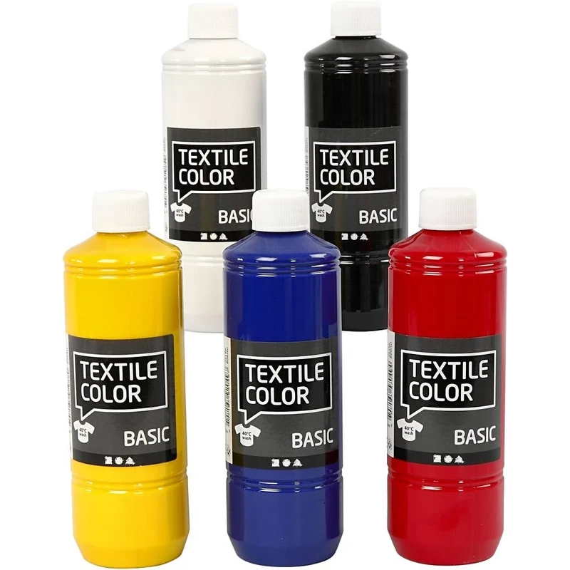 Textile Color, primary colours, 5x500ml