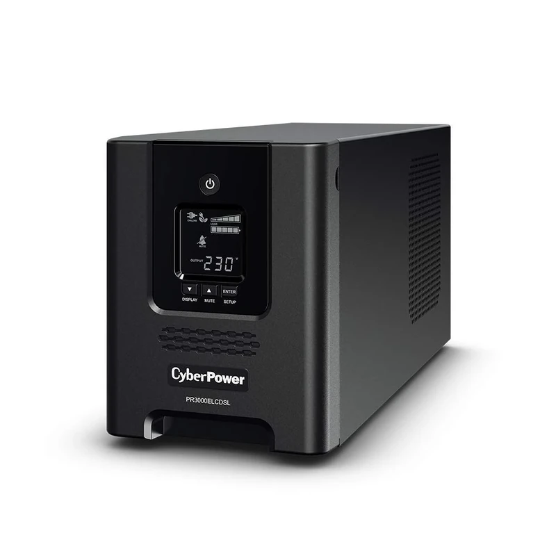 CyberPower PR3000ELCDSL Professional Tower series, 3000VA/2700W, 8 IEC C13 + 1 IEC C19 outlets, Business software, Tower