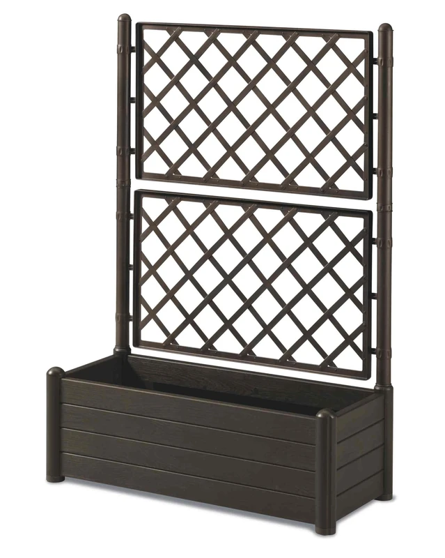 HERSTERA 10014400 Planter with trellis, dark brown, 100 x 43 x 142 cm - Image 1