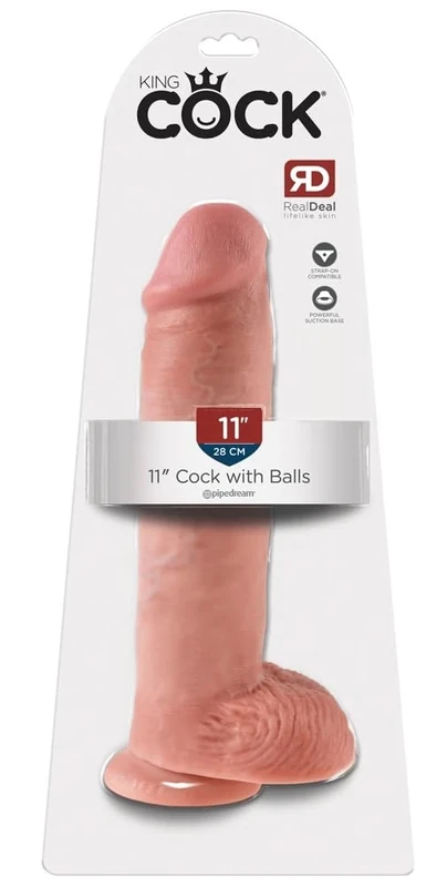 King Cock 28 cm Flesh Dildo with Balls