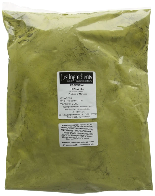JustIngredients Essentials Henna Red 1 kg (Pack of 2)