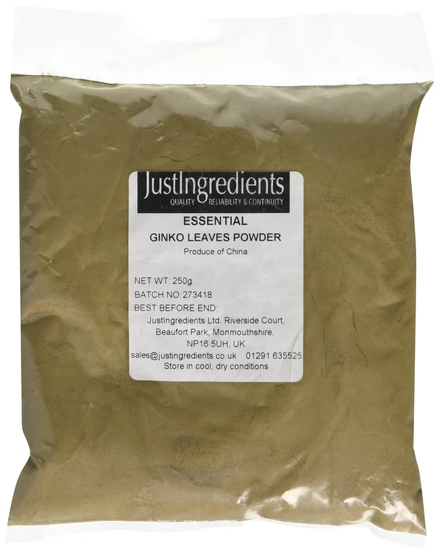 JustIngredients Essentials Ginko Leaves Maidenhair 250 g, Pack of 3