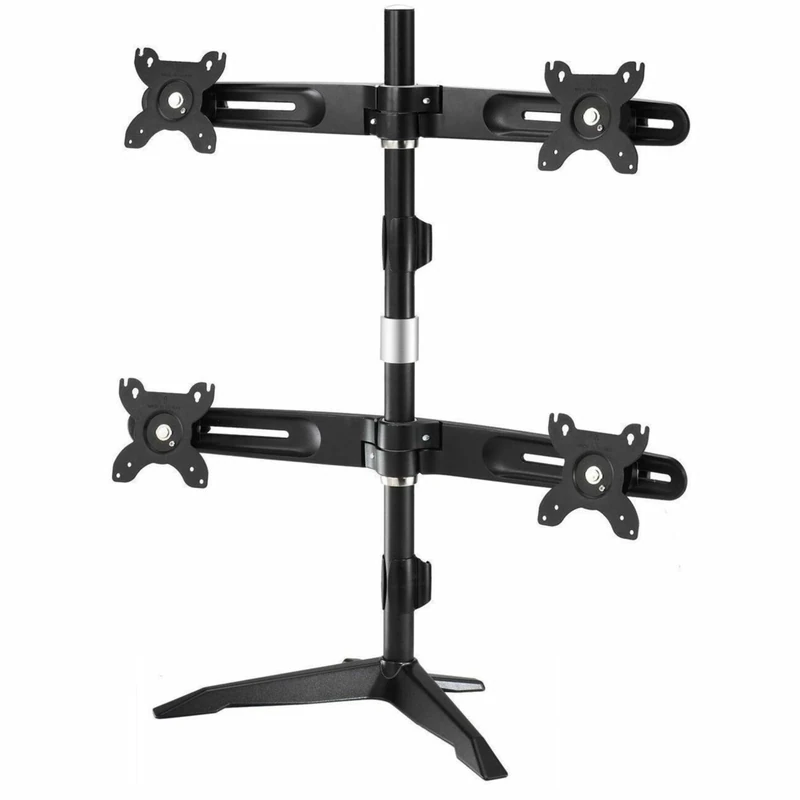 Amer Networks amr4su"Flat Panels – Flat panel (Black, Portable Flat Panel Floor Stand Stands Base Stand, Aluminum/Plastic, Steel, 24 inches, 24 lb, 75 x 75 mm)