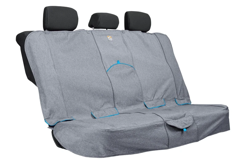 Kurgo Heather Bench Seat Cover, Dog Car Seat Protector, Waterproof & Stain-Resistant, Secure Fit, Charcoal Grey