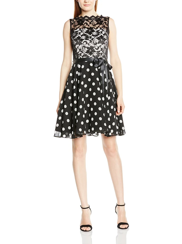 Swing Women's sleeveless Dress, Black (black/cream 1094), 18 - Image 1