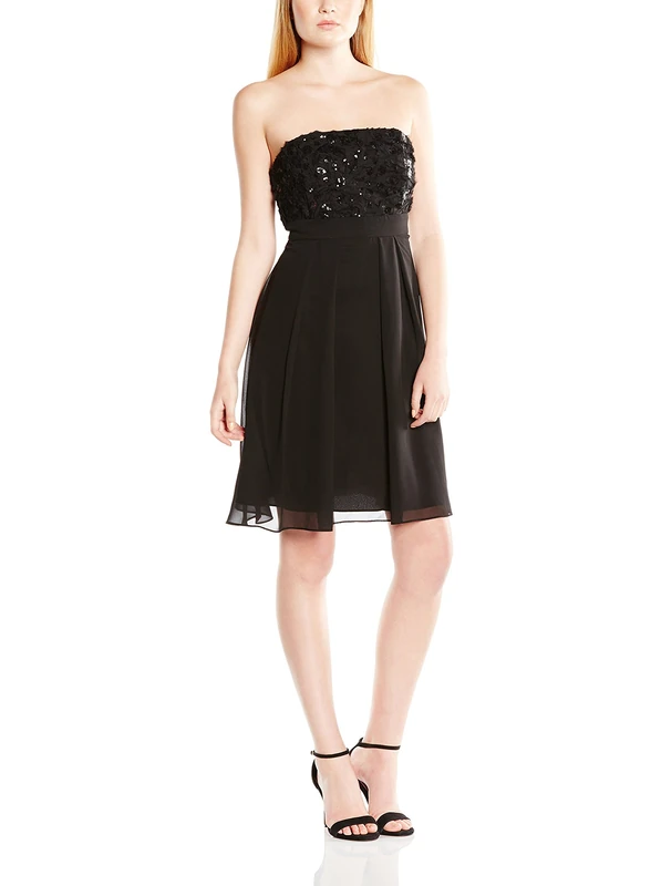 Swing Women's 77757110 Knee-Long sleeveless Dress, Black (black 100), 8 (Manufacturer Size: 38)