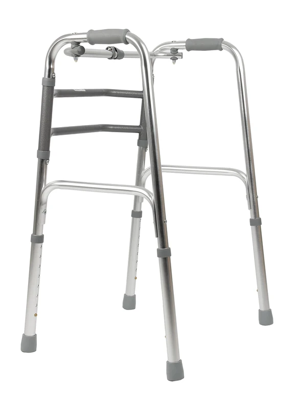 Days Reciprocal Folding Walking Frame, 78 - 91 cm (30.75 - 36") Adjustable Height, Aluminum, Non-Slip Design Promotes Elderly, Handicapped, & Disabled Independence (Eligible for VAT relief in the UK)