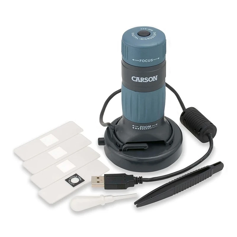 Carson MM-940 zPix Handheld USB Digital Microscope Set 86x-457x (based on a 21″ monitor), Blue