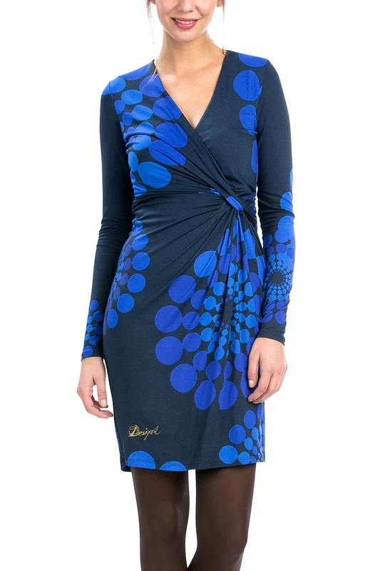 Desigual Women's Charly Dress, Blue (Marino), Size 14 (Size:Large) - Image 1