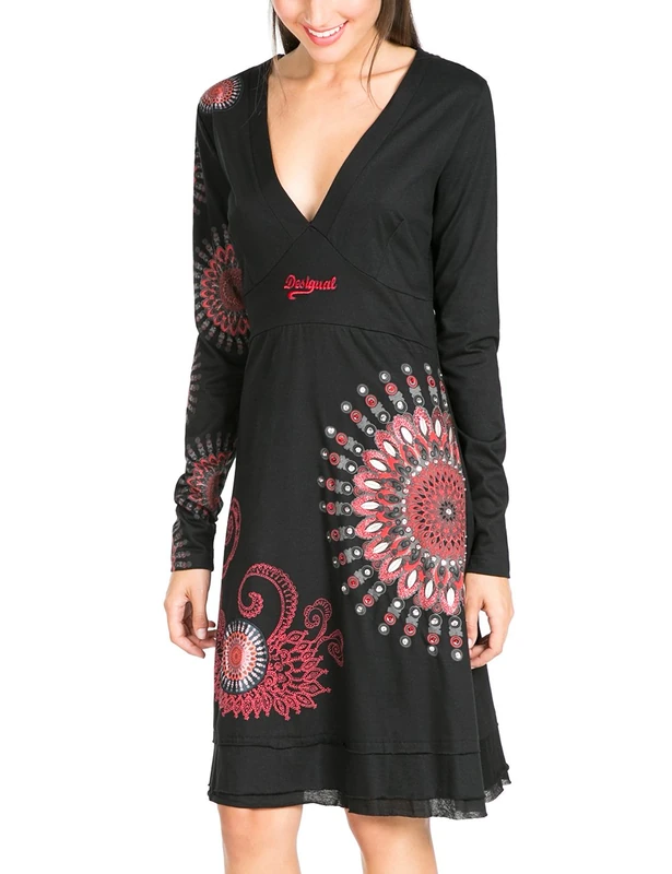 Desigual Women's Olgare Rep Dress, Black (Negro), Size 14 (Size:Large) - Image 1