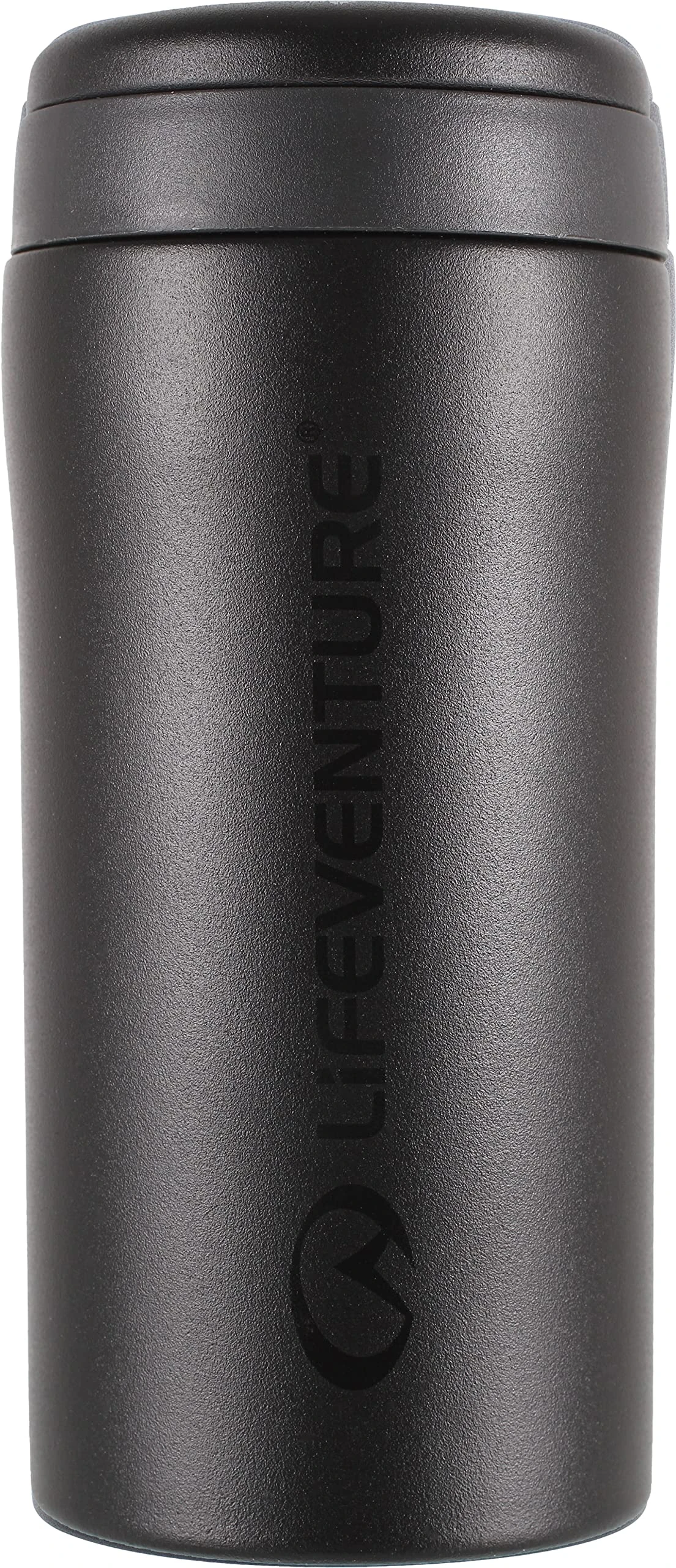 Lifeventure Thermal Mug, Leakproof & Vacuum Insulated Reusable Coffee Travel Cup, 300ml, Matt Black