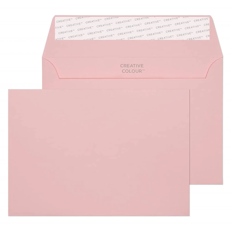 Blake Creative Colour C6 114 x 162 mm 120 gsm Peel & Seal Wallet Envelopes (101) Baby Pink - Pack of 500