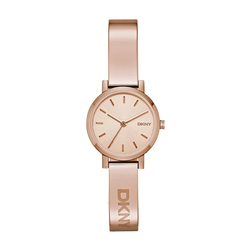 DKNY Watch for Women Soho, Three Hand movement, 24mm Rose Gold Stainless Steel case with a Stainless Steel strap, NY2308