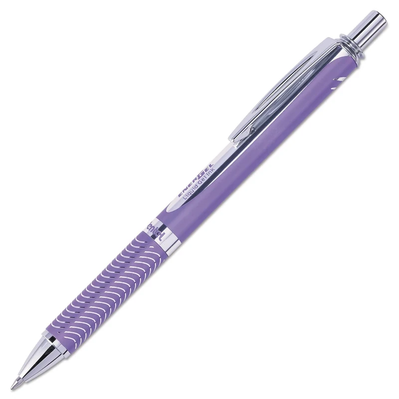 Pentel EnerGel Alloy RT Premium Liquid Gel Pen, 0.7mm Violet Barrel, Violet Ink (BL407VBPV)