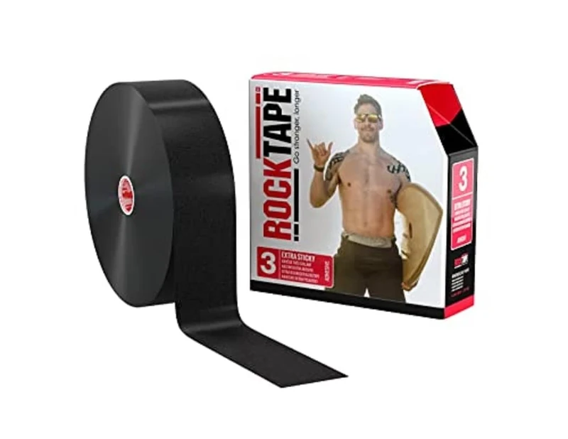 RockTape Kinesiology Tape For Athletes 2-Inch x 105-Feet H2O Black