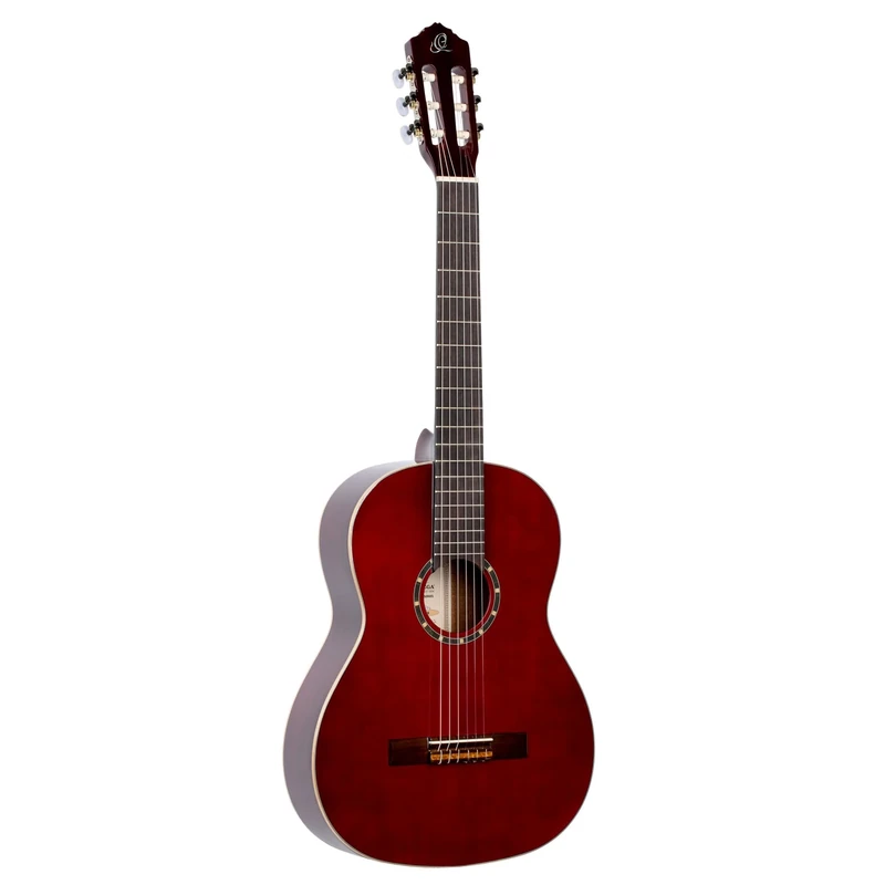 Ortega Guitars 4/4 Classical Guitar – Family Series – Including Gig Bag – Spruce, Mahogany, Red (R121WR)