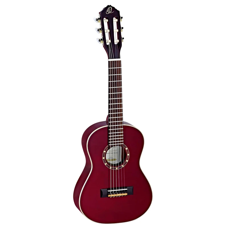 Ortega Guitars 1/4 Classical Guitar – Family Series – Including Gig Bag – Spruce, Mahogany, Red (R121-1/4WR)